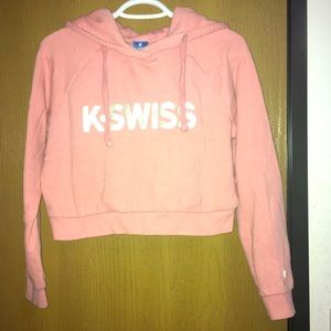 K-Swiss sz s cropped pink hoodie